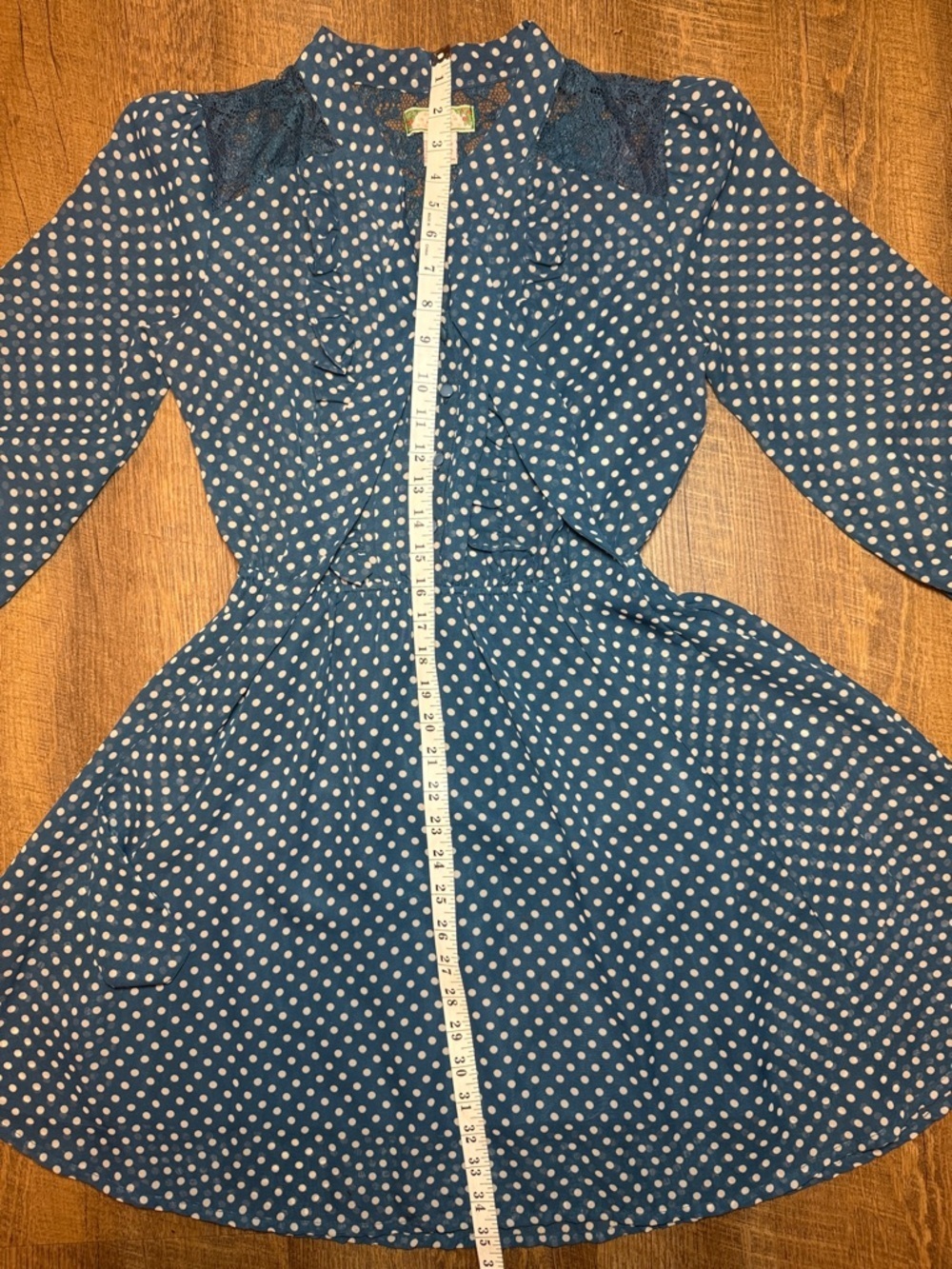 Flying Tomato Women’s Blue Polka Dot Dress Size Small - Picture 8 of 14